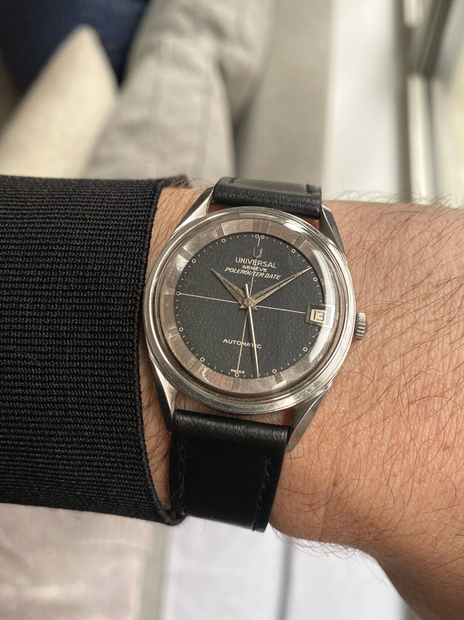 1961 Universal Geneve Polerouter Date ref. 204503-2