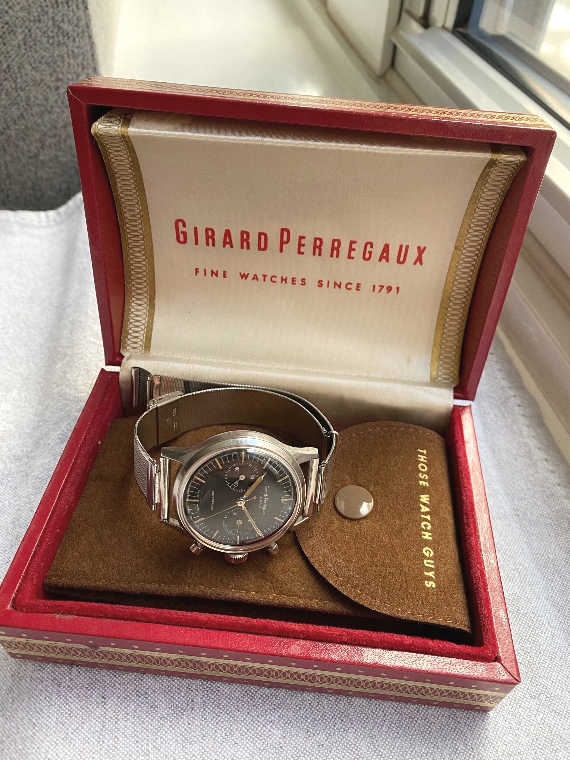 1950s Girard-Perraguax Waterproof Chronograph Ep4