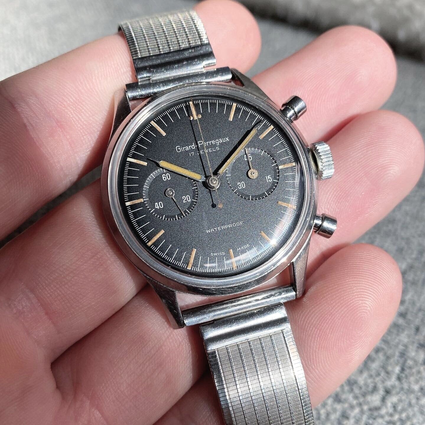 1950s Girard-Perraguax Waterproof Chronograph Ep4