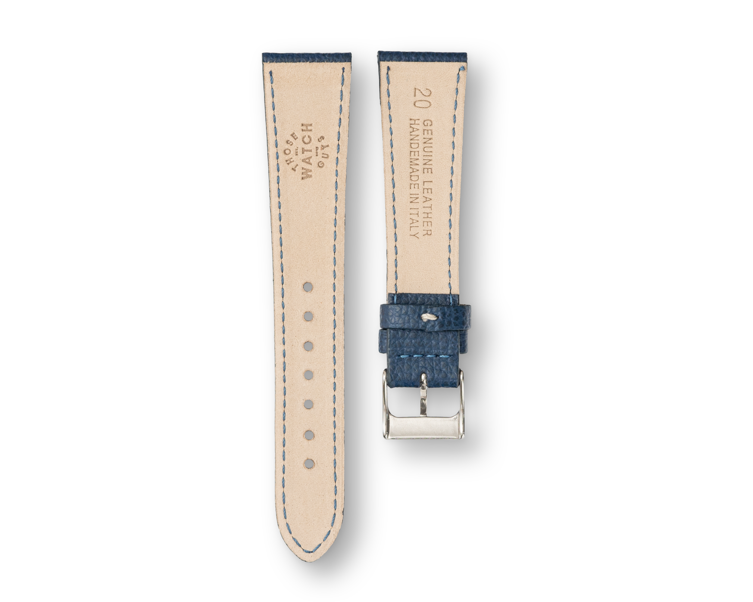 Marine Blue Pebbled Calfskin