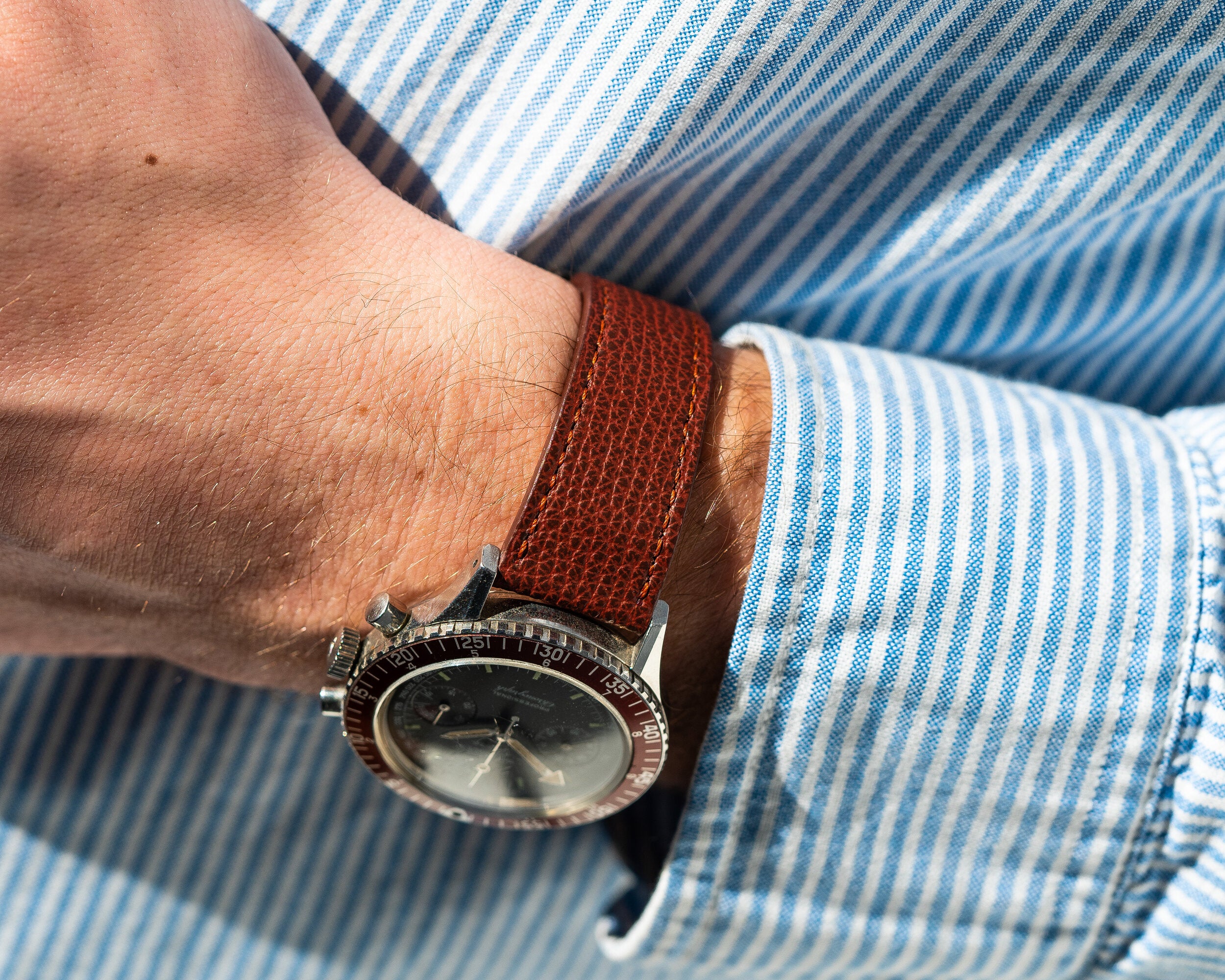 Burgundy Pebbled Calfskin