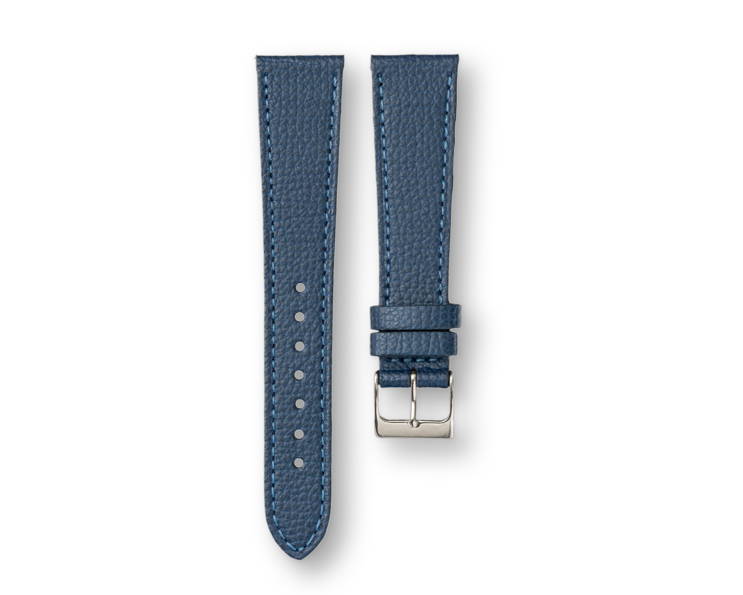 Marine Blue Pebbled Calfskin