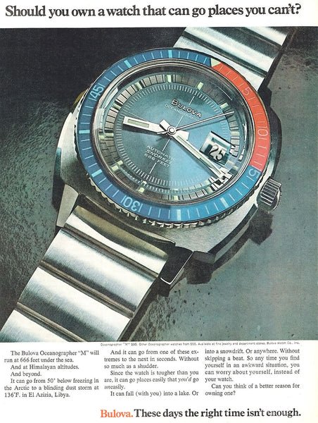 1969 Bulova Oceanographer Snorkel Diver