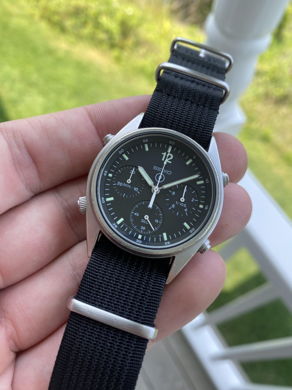 1984 Seiko Chronograph 7A28 Gen 1 British RAF